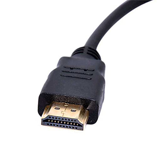 OcioDual Adaptador Conversor de Señal Video Cable de Entrada HDMI Macho a Salida VGA Hembra 1080p Negro para PC PS3 DVD Monitor