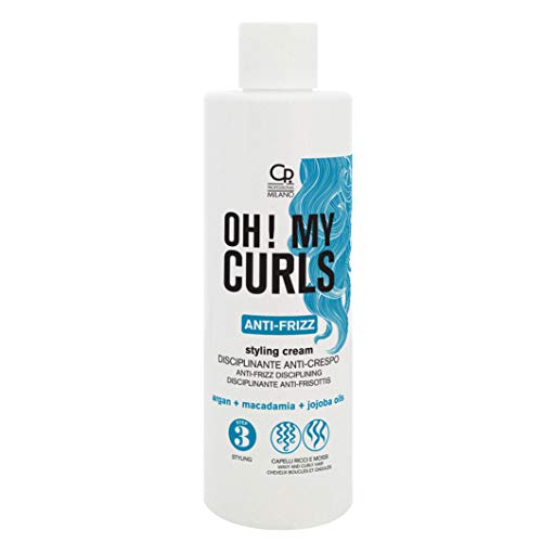 Oh! My Curls - Crema Antiencrespamiento - Tratamiento Profesional Hidratante y Nutritivo para Cabellos Encrespados y Rizados con Queratina y Colágeno - Rizos Definidos y Llenos de Vitalidad - 250 ml