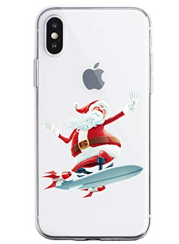 Oihxse Case Compatible con Samsung Galaxy A320/A3 2017 Funda Transparente Silicona Suave Carcasa Protectora Navidad Santa Deer Diseño de patrón Creativo Ultra Slim Flexible Cover