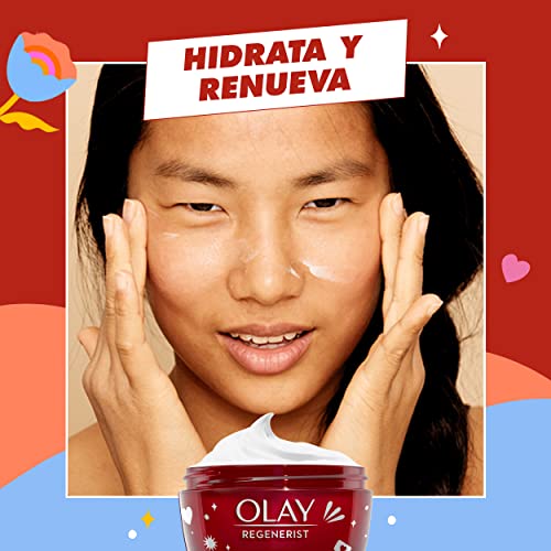 Olay Regenerist Crema Facial De Día, Fórmula Con Vitamina B3 Y Niacinamida, Hidrata 24H, Sin Perfume 50ml