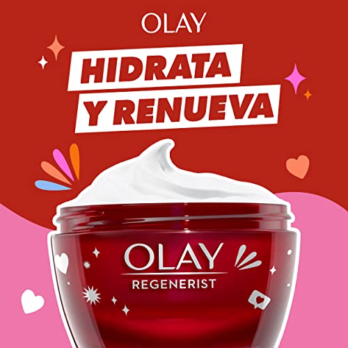 Olay Regenerist Crema Facial De Día, Fórmula Con Vitamina B3 Y Niacinamida, Hidrata 24H, Sin Perfume 50ml