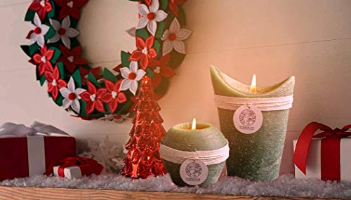 OM HOME Velas Perfumadas Sin Humo, Vela Aromática de Matcha, Velas Naturales con 30 Horas de Quema, Vela Grande Hecho a Mano en Forma de Manzana