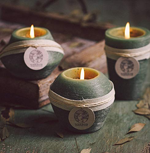 OM HOME Velas Perfumadas Sin Humo, Vela Aromática de Matcha, Velas Naturales con 30 Horas de Quema, Vela Grande Hecho a Mano en Forma de Manzana