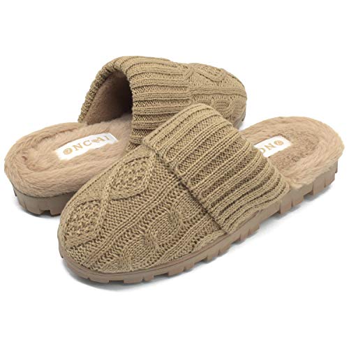 ONCAI Zapatillas de Invierno para Mujer-Pantuflas Mullidas para Mujer con Wspuma Viscoelástica-Pantuflass de Casa de Vellón para Mujer-Zapatos de Jardin Antideslizantes Fuzy para Mujer