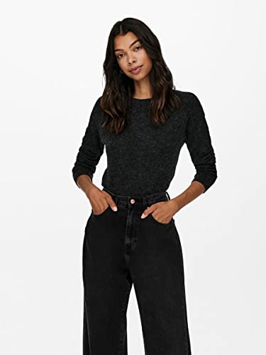 Only Onlrica Life Knt Noos-Jersey Suéter, Negro, S para Mujer