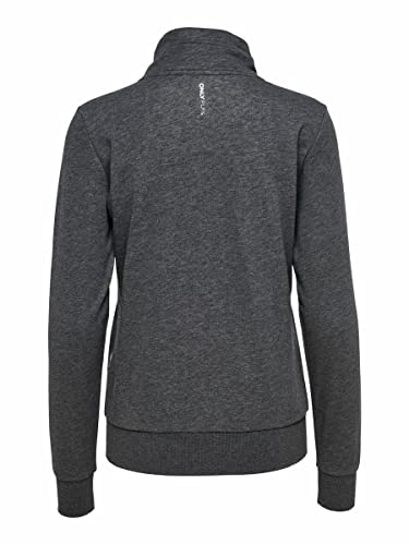 Only Onpelina High Neck Sweat-Opus Sudadera, Gris (Dark Grey Melange Dark Grey Melange), X-Small para Mujer