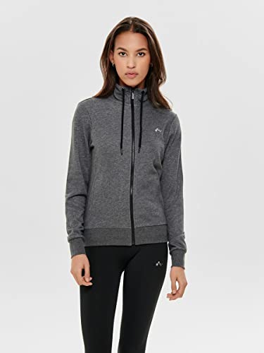 Only Onpelina High Neck Sweat-Opus Sudadera, Gris (Dark Grey Melange Dark Grey Melange), X-Small para Mujer