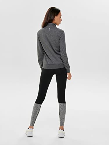 Only Onpelina High Neck Sweat-Opus Sudadera, Gris (Dark Grey Melange Dark Grey Melange), X-Small para Mujer