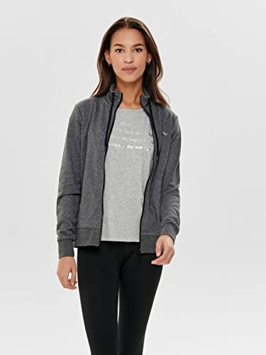 Only Onpelina High Neck Sweat-Opus Sudadera, Gris (Dark Grey Melange Dark Grey Melange), X-Small para Mujer