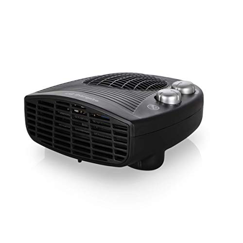 Orbegozo FH 5028 Calefactor eléctrico con termostato Ajustable, 2000 W de Potencia, 2 Posiciones de Calor y función Ventilador, Negro