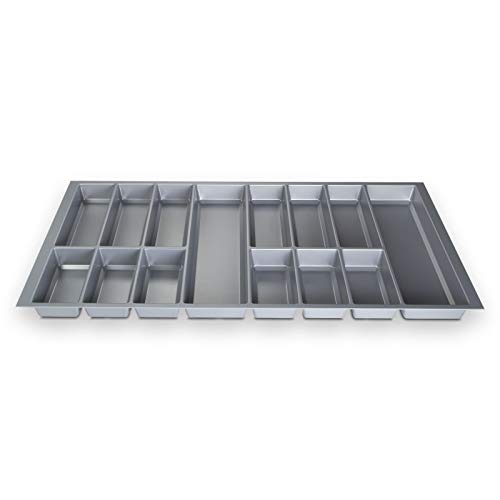 Orga-box® IV Universal Cubertero de Color Gris Argentado para Cajón de 100 cm (473,5 x 926 mm)