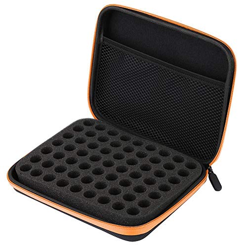 Organizador de aceites esenciales de diseño anti-choque, bolsa de almacenamiento de aceites esenciales, portátil para viajar a casa(Orange)