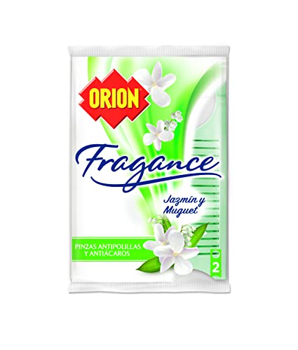 Orion Fragance - Pinzas Ambientadoras Antipolillas para Armarios, Aroma Jazmín y Muguet - 2 Pinzas