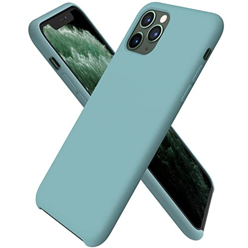 ORNARTO Funda Silicone Case para iPhone 11 Pro, Carcasa de Silicona Líquida Suave Antichoque Bumper para iPhone 11 Pro (2019) 5,8 Pulgadas-Cactus