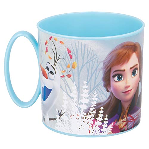 OTRA 3120; Taza Minnie Disney Frozen II Blue Forest; capacida 265 ml; Producto Reutilizable; Apto para microondas; Libre de BPA