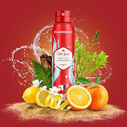 PACK X4 Old Spice Deep Sea Spray Corporal Desodorante Para Hombres 150 ml