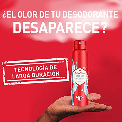 PACK X4 Old Spice Deep Sea Spray Corporal Desodorante Para Hombres 150 ml