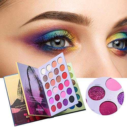 Paleta de Sombras de Ojos de 72 Colores Press Paleta de Sombras de Libros Brillo Mate Brillo nacarado Sombra de Ojos Profesional en Polvo Paleta de Maquillaje Impermeable de Larga duración