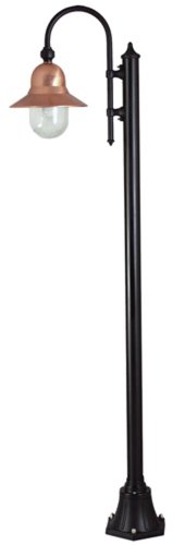 Panarea v131ra _ L42 – Grazioso lampioncino 1 luz de aluminio H 138 cm) – Color Negro (N) – disponible en otros colores – Fabricado en Italia de valastrolighting – consigliata