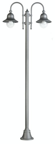 Panarea V132 _ l43ga – Splendido Farola 2 luces de aluminio H 235 cm – gris antracita (ga) – disponible en otros colores – Producto de Italia de valastrolighting – consigliata