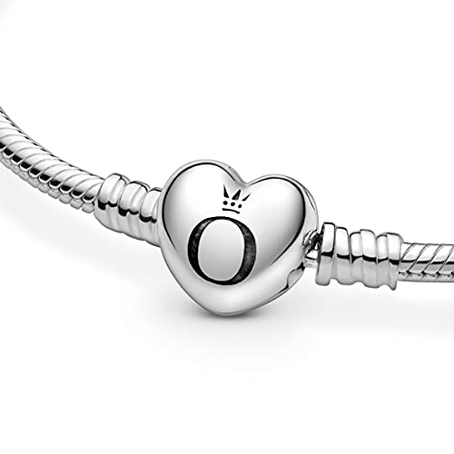 Pandora 590719-18 - Pulsera de plata de ley 925 con cierre Pandora en forma de corazón, para mujer, 18 cm