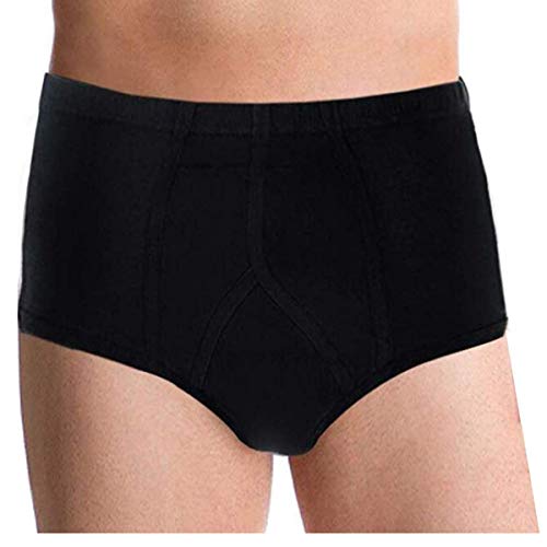 Pantalones de incontinencia lavables reutilizables para hombre con almohadilla absorbente (S)