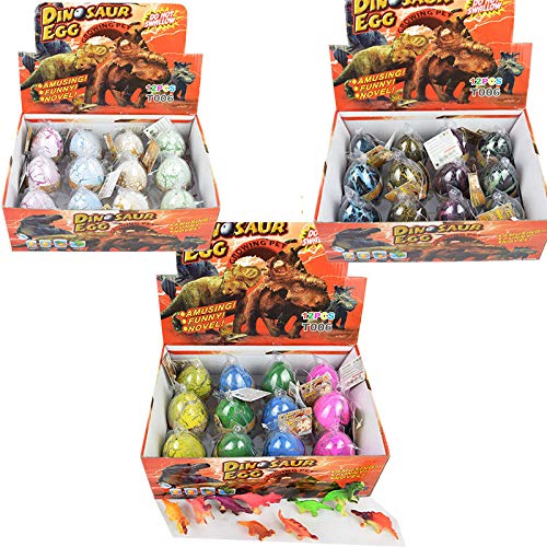 PANXIA Color Crack Dinosaur Egg Hatching Toy Expansion Resurrection Egg Juguete Educativo para Niños 12pcs