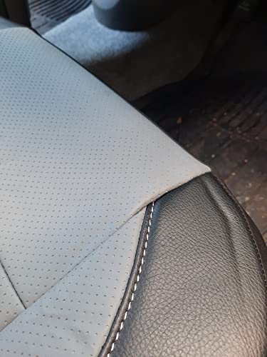 Para adaptarse a un SAAB 95, fundas de asiento de coche ZTR gris perforado PVC cuero completo juego completo