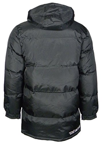 Para hombre Ecko Unltd pesada gruesa chaqueta de invierno acolchado chaqueta con capucha Negro negro Small