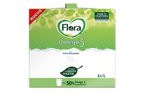 Pascual - Leche Flora Omega 3, 6 x 1L