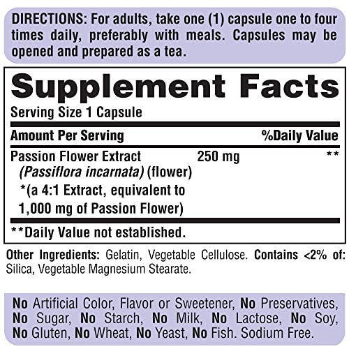 Passiflora incarnata Extracto / Passion Flower Extract 60 caps