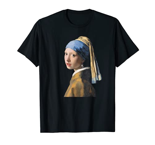 Pearl Mona Lisa del Norte Famoso Pintura Vintage Diseño Camiseta