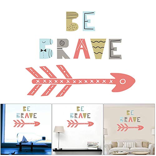 Pegatinas de vinilo de pared para niños Vivero habitaciones decoración para el hogar Be Brave Little One Tatuajes de pared Cotizaciones patrón de flecha