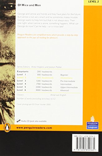 Penguin Readers 2: Of Mice and Men Book and MP3 Pack (Pearson English Graded Readers) - 9781408285152 (Pearson english readers)