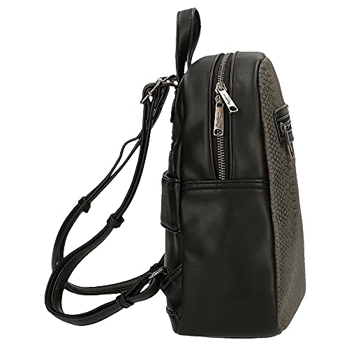 Pepe Jeans Adele Mochila Casual Negro 24x28x10 cms Piel sintética 6,72L