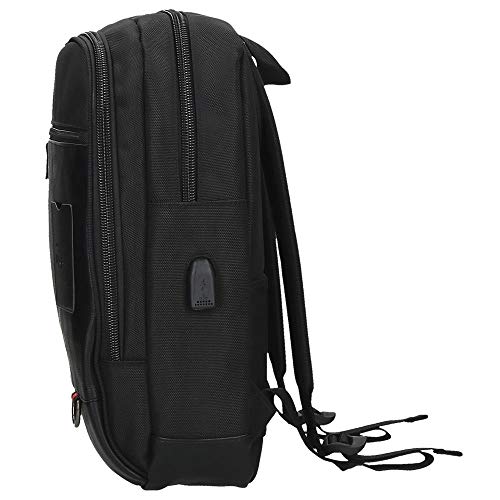 Pepe Jeans Counter Mochila para Portátil 15,6" Negro 28x40x14 cms Poliéster y PU 15,68L