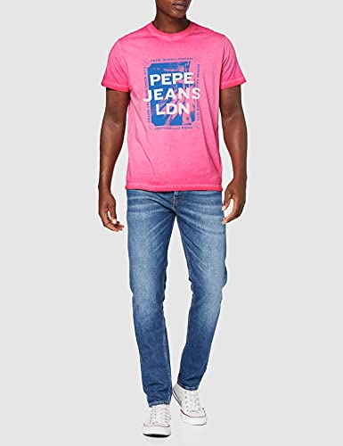 Pepe Jeans Dave Camiseta, 244marzo Red, XL para Hombre