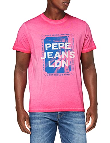 Pepe Jeans Dave Camiseta, 244marzo Red, XL para Hombre