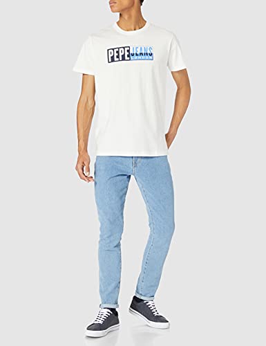 Pepe Jeans Gelu Camiseta, 803off White, L para Hombre