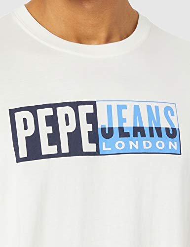 Pepe Jeans Gelu Camiseta, 803off White, L para Hombre