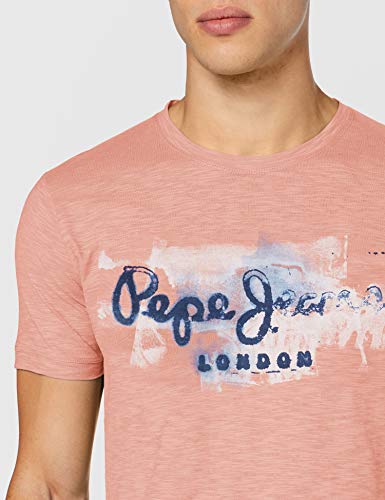 Pepe Jeans GOLDERS Camiseta, Naranja (Sundown 166), Small para Hombre