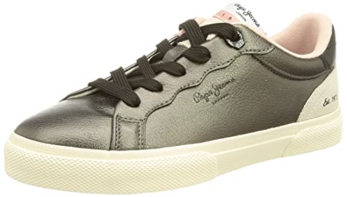 Pepe Jeans Kenton Classic Girl Metal, Zapatillas para niña, (944dark Silver), 38 EU