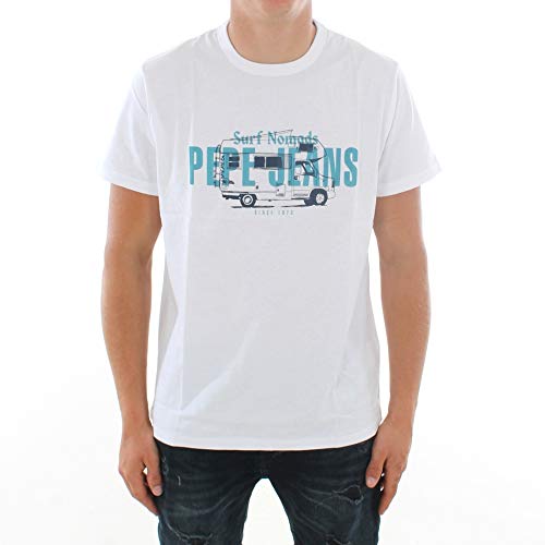 Pepe Jeans Mason Camiseta, Blanco (Optic White 802), Large para Hombre