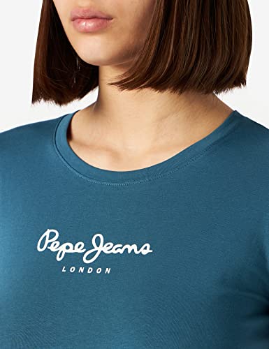 Pepe Jeans New Virginia Camiseta, 568KENNEDY Blue, L De Las Mujeres