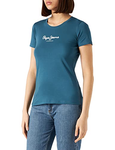 Pepe Jeans New Virginia Camiseta, 568KENNEDY Blue, L De Las Mujeres