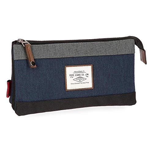 Pepe Jeans Roy Estuche tres compartimentos, color Azul