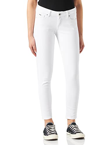 Pepe Jeans SOHO, Pantalones para Mujer, Blanco (800 WHITE), 34W/28L