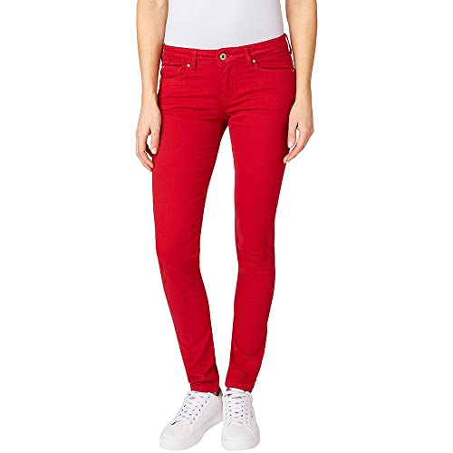 Pepe Jeans Soho. Pantalones, Red, 32 De Las Mujeres