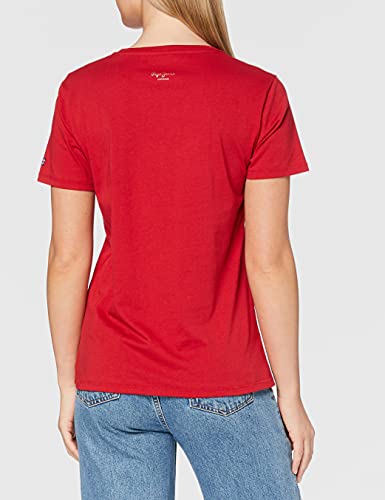 Pepe Jeans Zelda Camiseta, 274winter Red, XS para Mujer