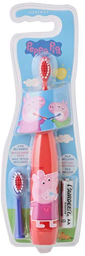 Peppa Pig Cepillo De Dientes Eléctrico Infantil Con Dos Cabezales Y Pila Incluida